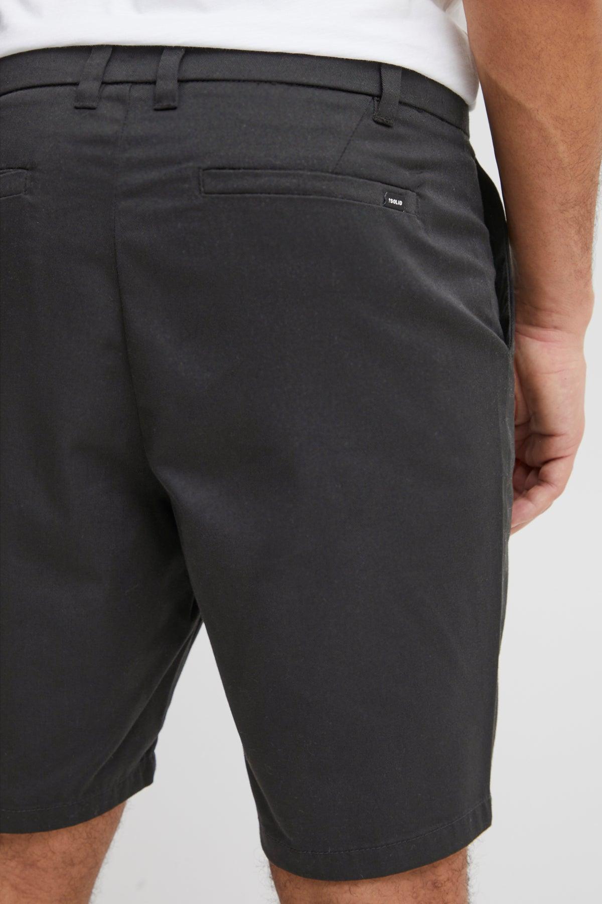 Bermudas !Solid Eldric True Black - ECRU