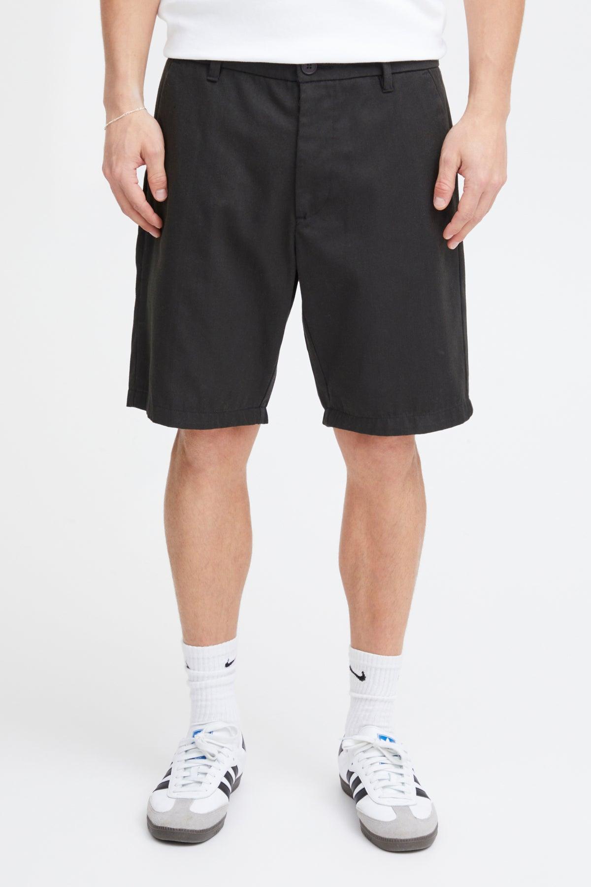 Bermudas !Solid Eldric True Black - ECRU