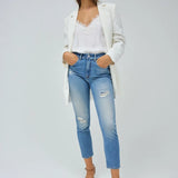 Faith Push In Cropped Slim Salsa Jeans 