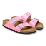 Birkenstock Arizona Birko-Flor Esmaltado Patent Candy Pink/Black - ECRU