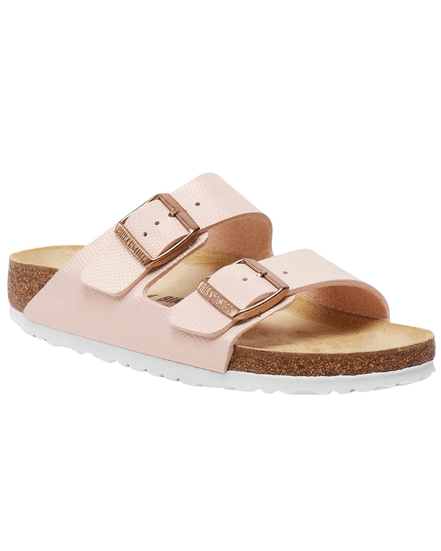 Birkenstock Arizona Birko-Flor Shiny Lizard Light Rose - ECRU