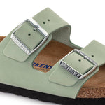 Birkenstock Arizona Plantilla Blanda Piel nubuc Matcha - ECRU