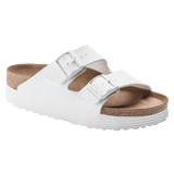 Birkenstock Arizona Platform Versión Vegana Birko-Flor White Grooved - ECRU