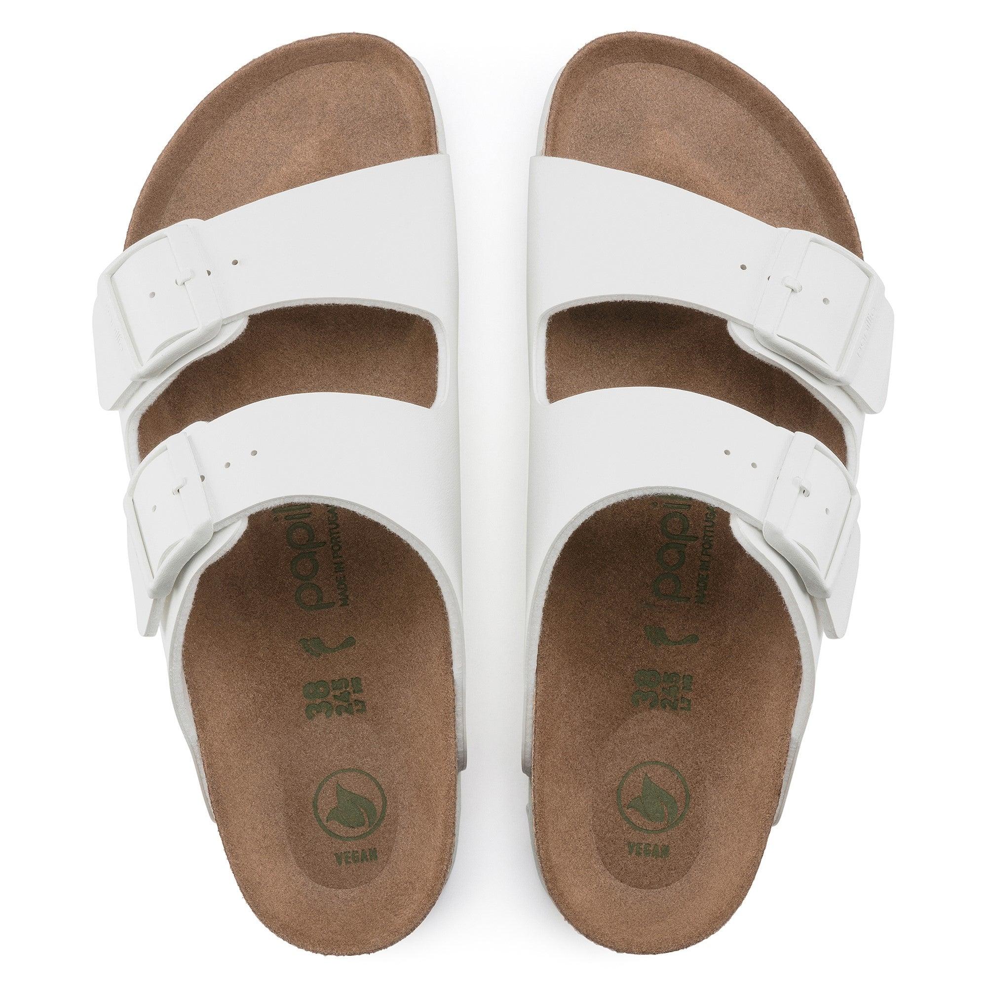 Birkenstock Arizona Platform Versión Vegana Birko-Flor White Grooved - ECRU