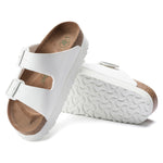 Birkenstock Arizona Platform Versión Vegana Birko-Flor White Grooved - ECRU