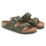 Birkenstock Arizona Vegan Microfibra Desert Dust Gray Thyme - ECRU