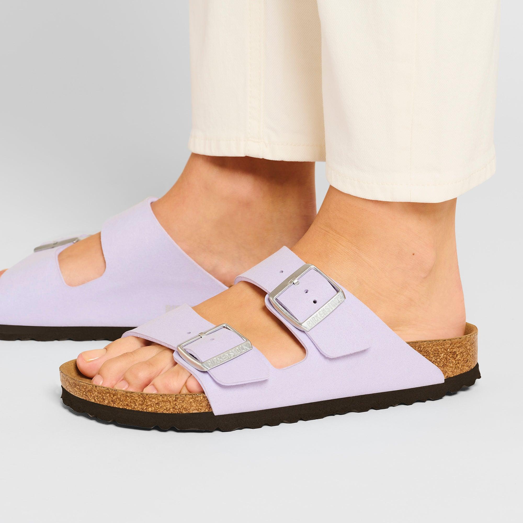 Birkenstock Arizona Versión Vegana Soft Birki Vegan Purple Fog - ECRU