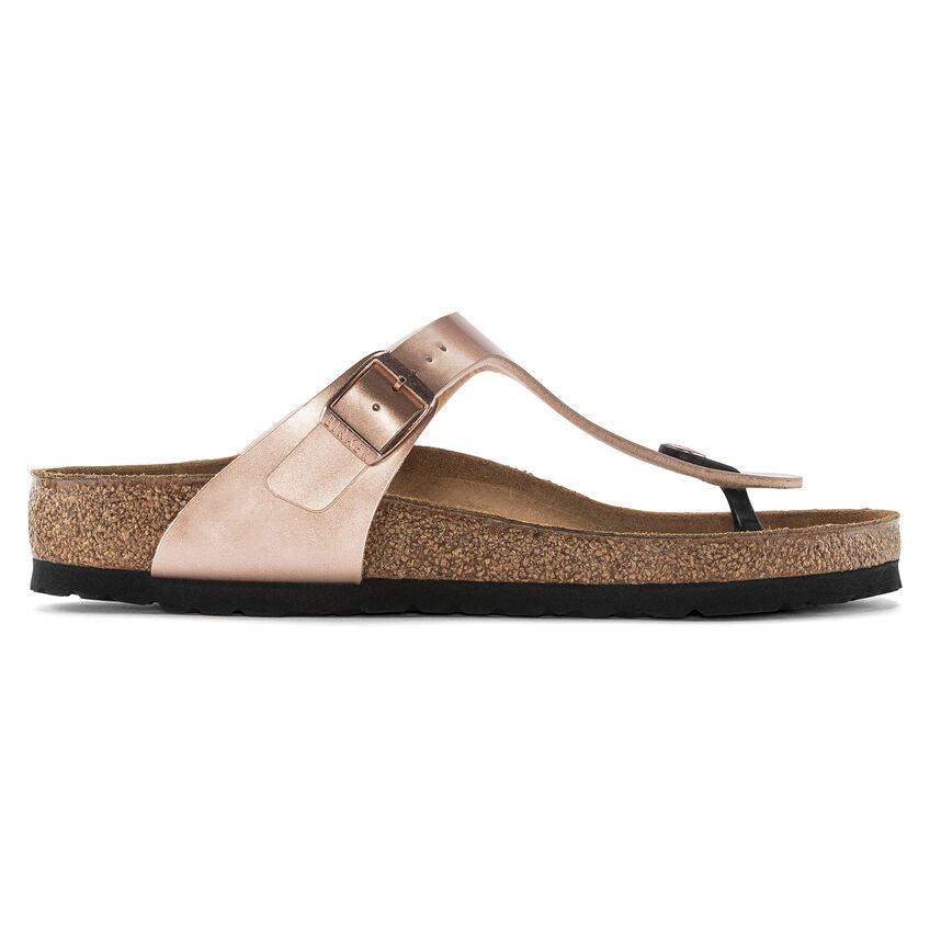 Birkenstock Gizeh Birko-Flor Metallic Copper - ECRU