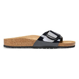 Birkenstock Madrid Big Buckle Birko-Flor Patent Black - ECRU