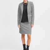 Blazer ICHI Kate Cloud Dancer Black Stripe - ECRU