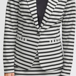 Blazer ICHI Kate Cloud Dancer Black Stripe - ECRU