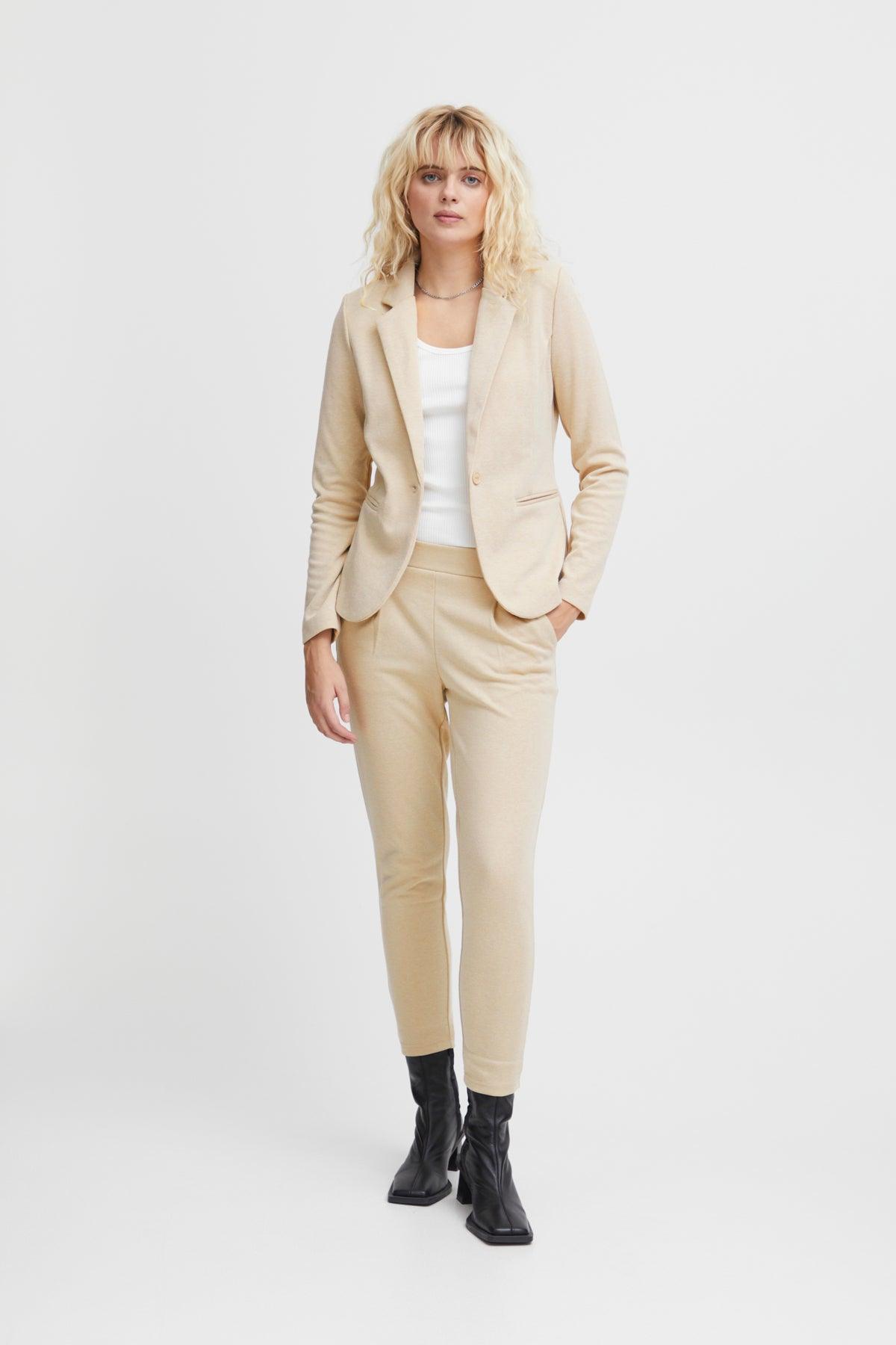 Blazer ICHI Kate Pique Doeskin - ECRU