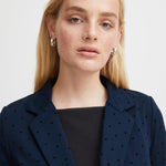 Blazer ICHI Kate Print Dot Total Eclipse - ECRU