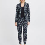 Blazer ICHI Kate Total Eclipse Zebra Flower - ECRU