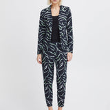 Blazer ICHI Kate Total Eclipse Zebra Flower - ECRU