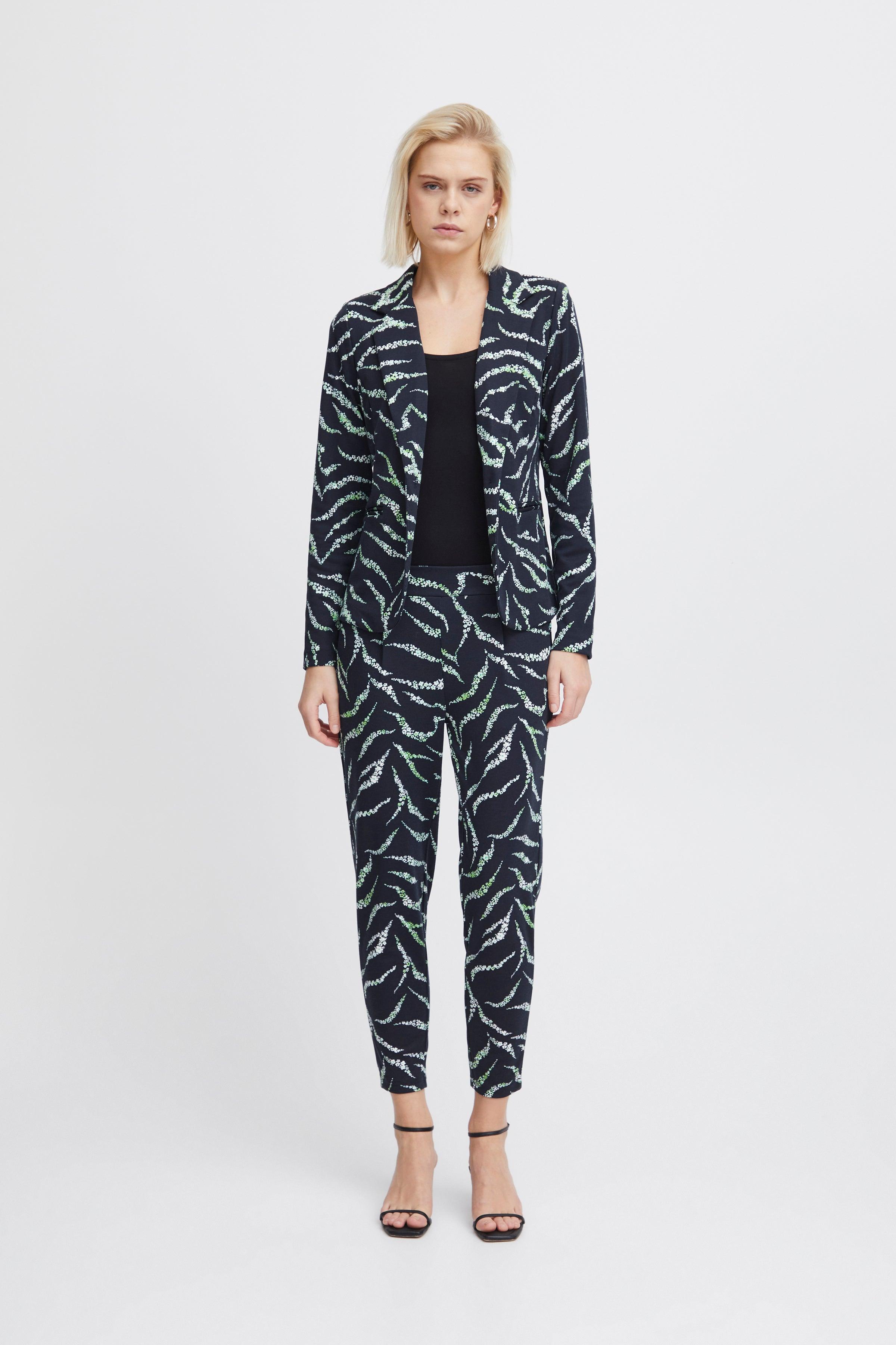 Blazer ICHI Kate Total Eclipse Zebra Flower - ECRU