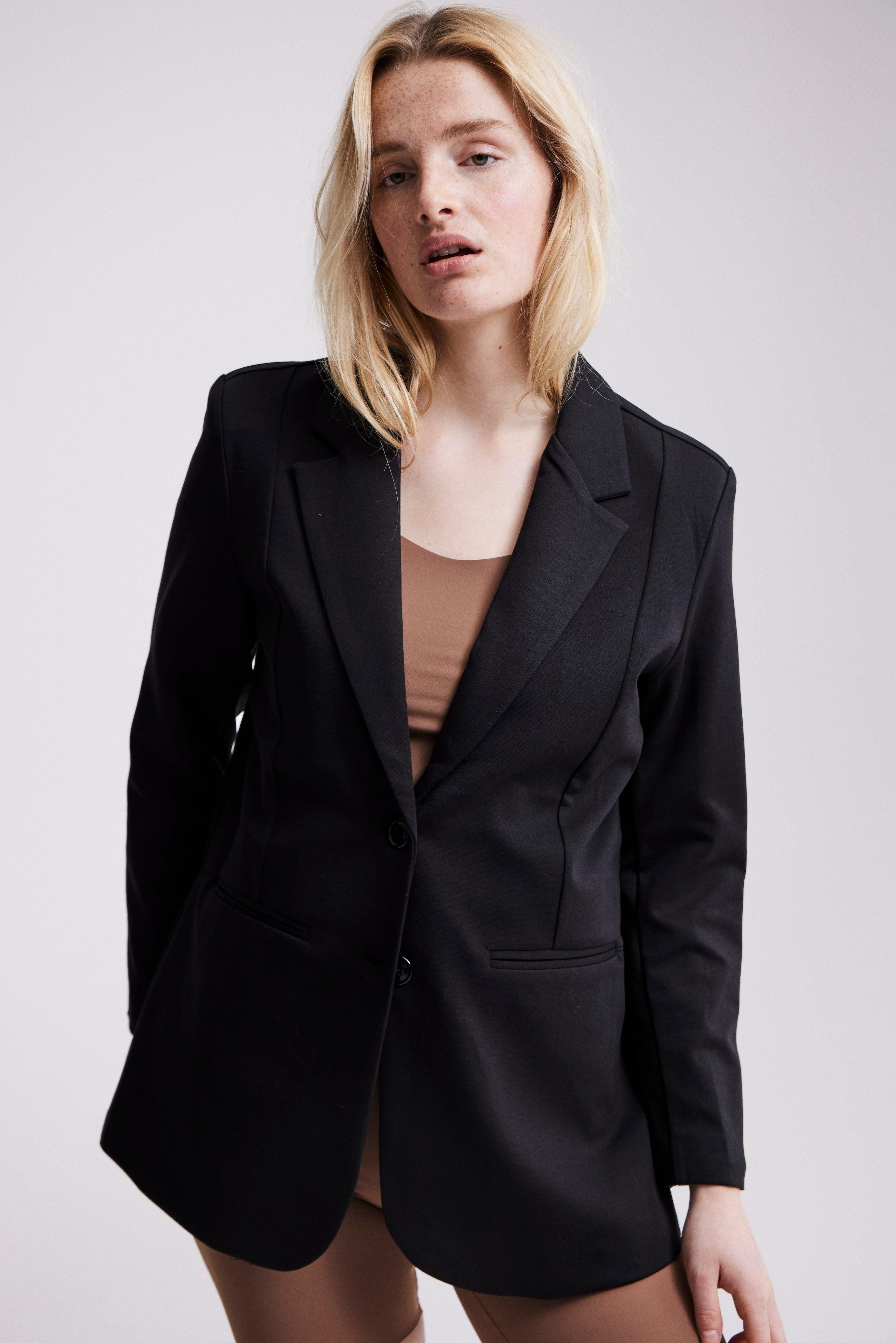 Blazer ICHI Oversize Kate Black - ECRU