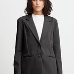 Blazer ICHI Oversize Kate Black - ECRU