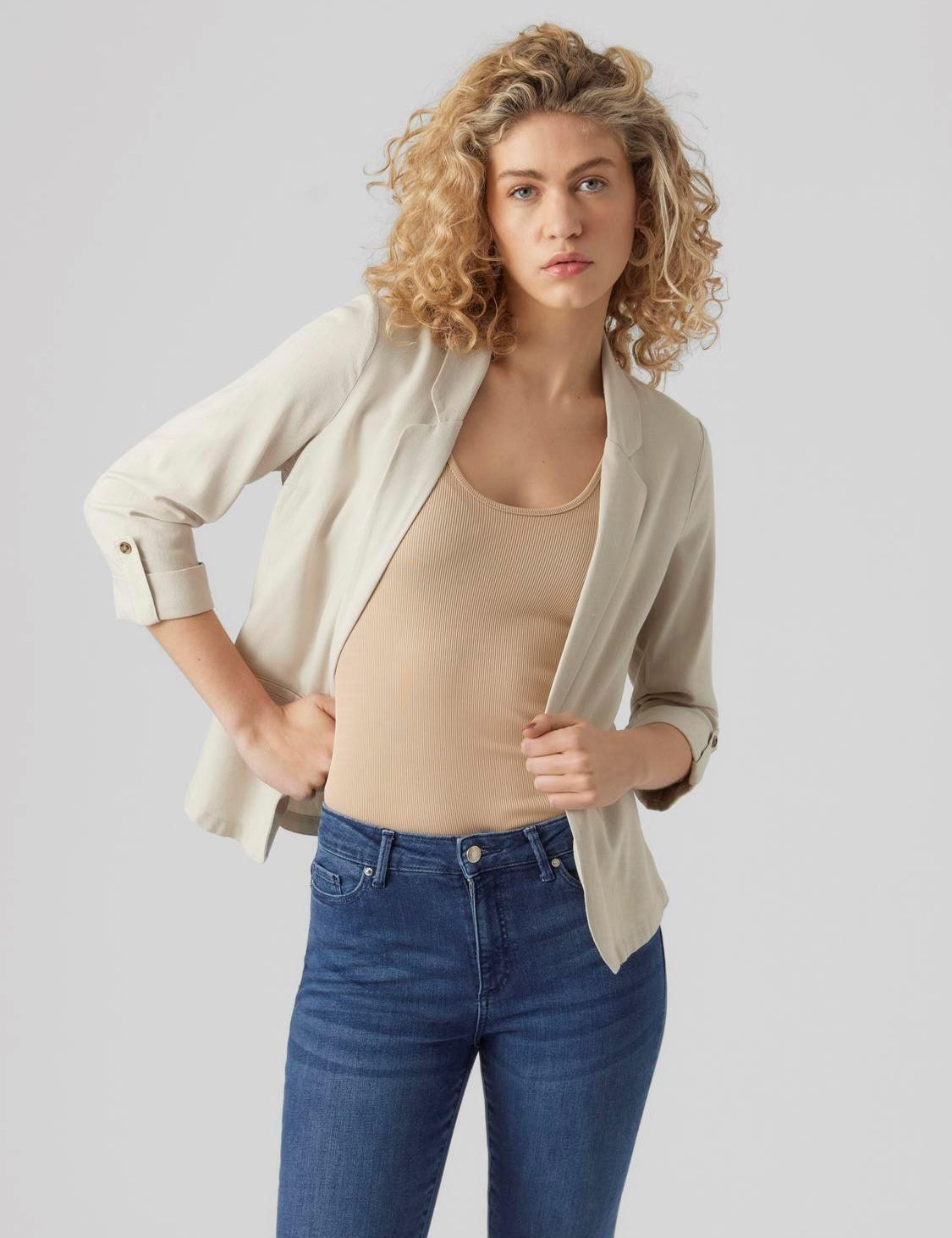 Blazer VERO MODA Jesmilo Silver Lining - ECRU