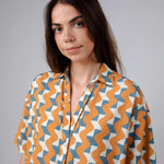 Blusa Brava Fabrics Big Tiles Aloha Ochre - ECRU