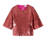 Blusa CKS Tiria Dark Pink - ECRU