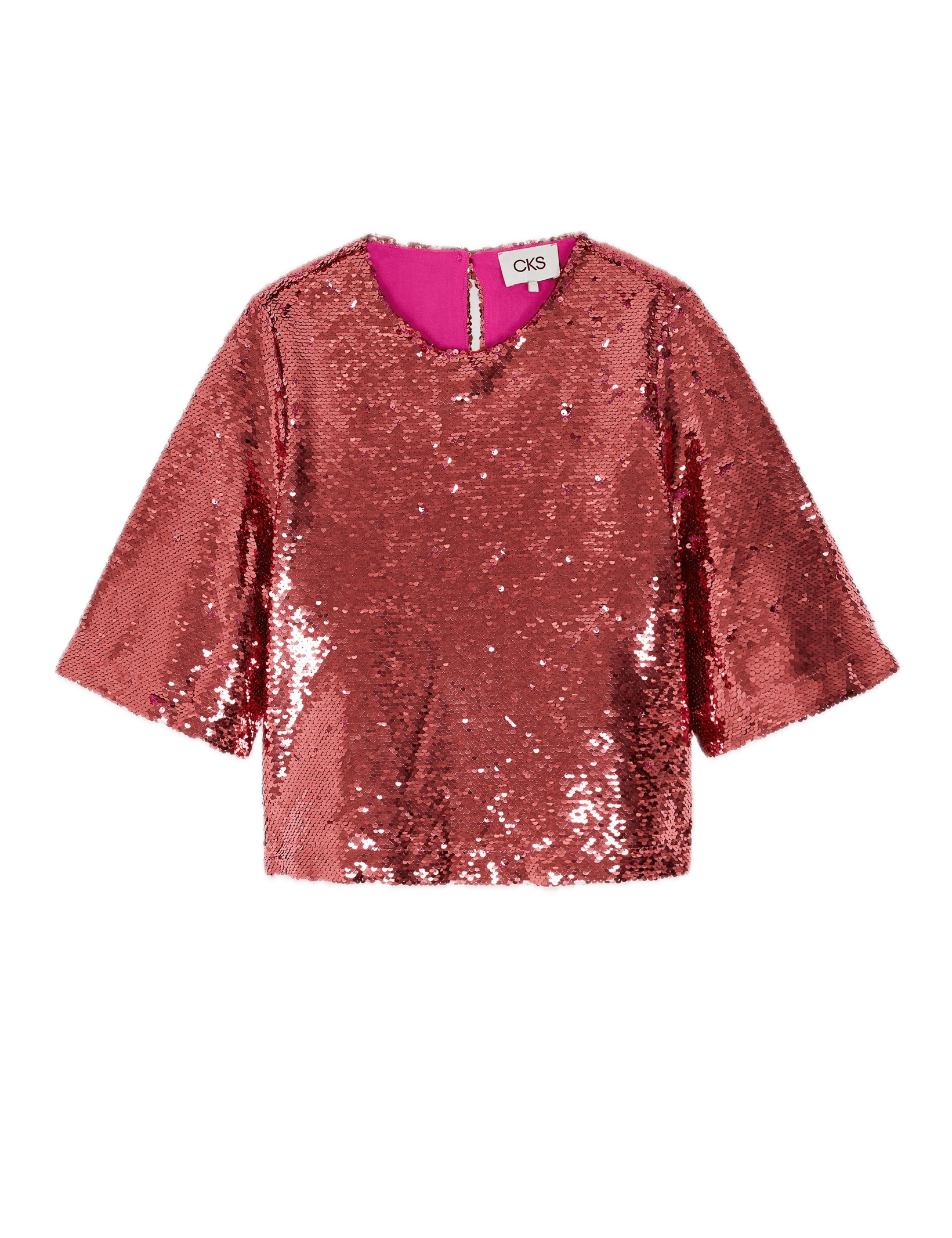 Blusa CKS Tiria Dark Pink - ECRU