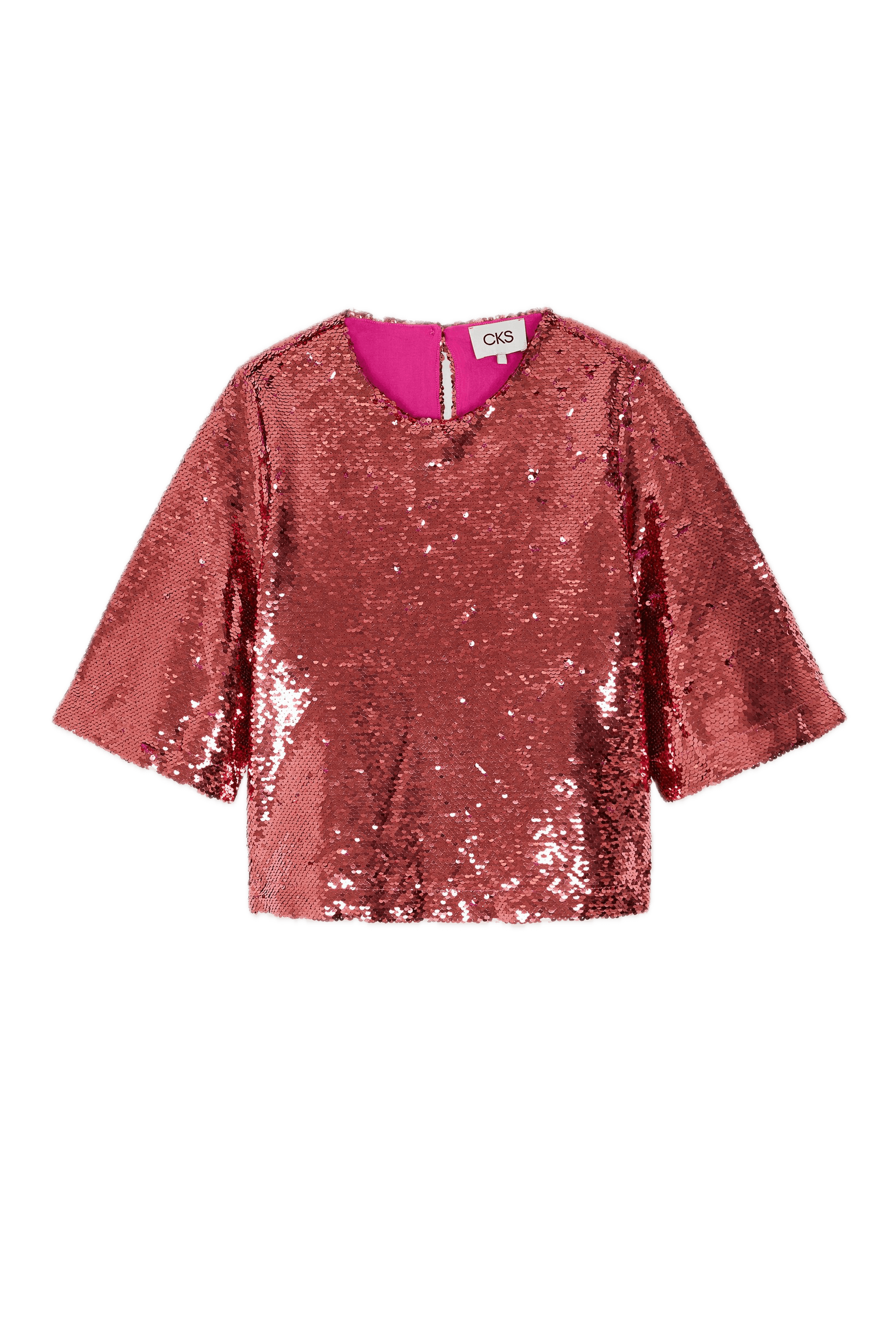 Blusa CKS Tiria Dark Pink - ECRU