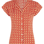 Blusa King Louie Lowe Fiery Red - ECRU