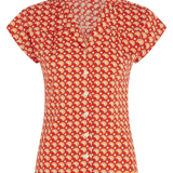 Blusa King Louie Lowe Fiery Red - ECRU