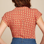 Blusa King Louie Lowe Fiery Red - ECRU