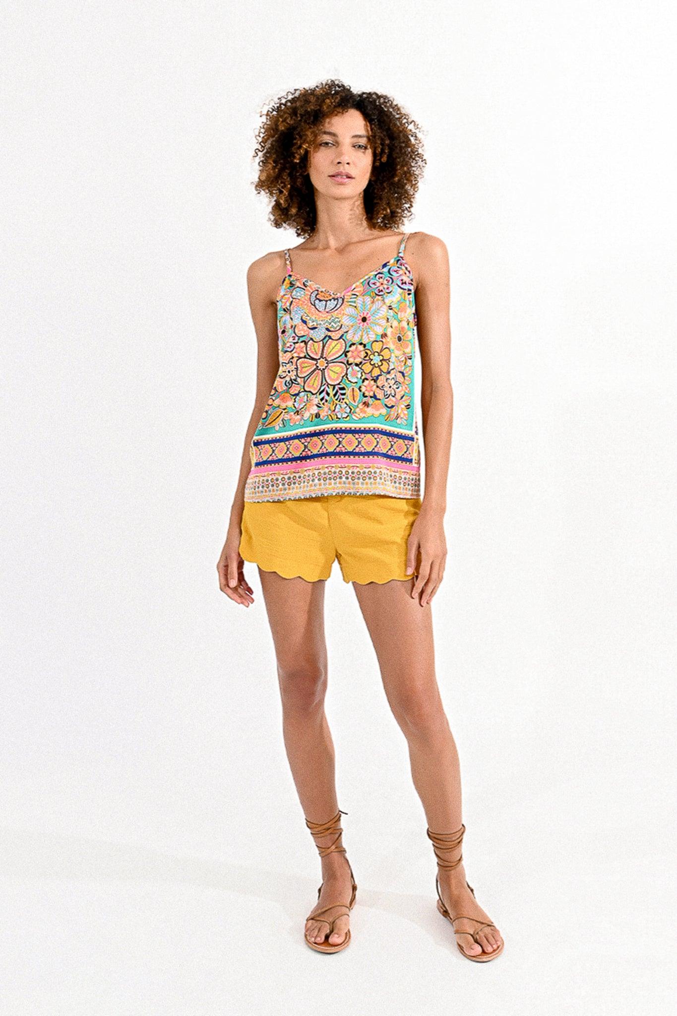 Blusa Molly Bracken Estampada de asillas - ECRU