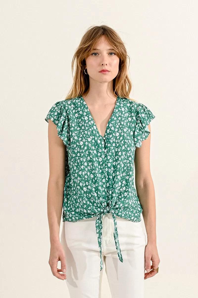 Blusa Molly Bracken Green Diane - ECRU