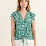 Blusa Molly Bracken Green Diane - ECRU