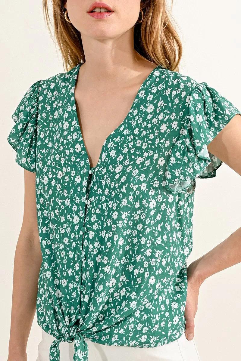 Blusa Molly Bracken Green Diane - ECRU