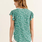 Blusa Molly Bracken Green Diane - ECRU