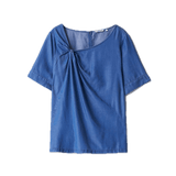 Blusa Salsa Jeans Lightdenim con Detalle Nudo - ECRU