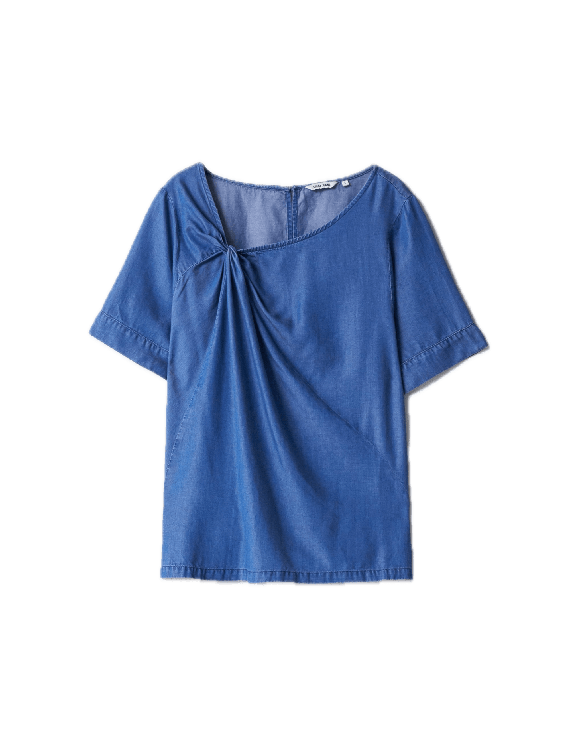 Blusa Salsa Jeans Lightdenim con Detalle Nudo - ECRU