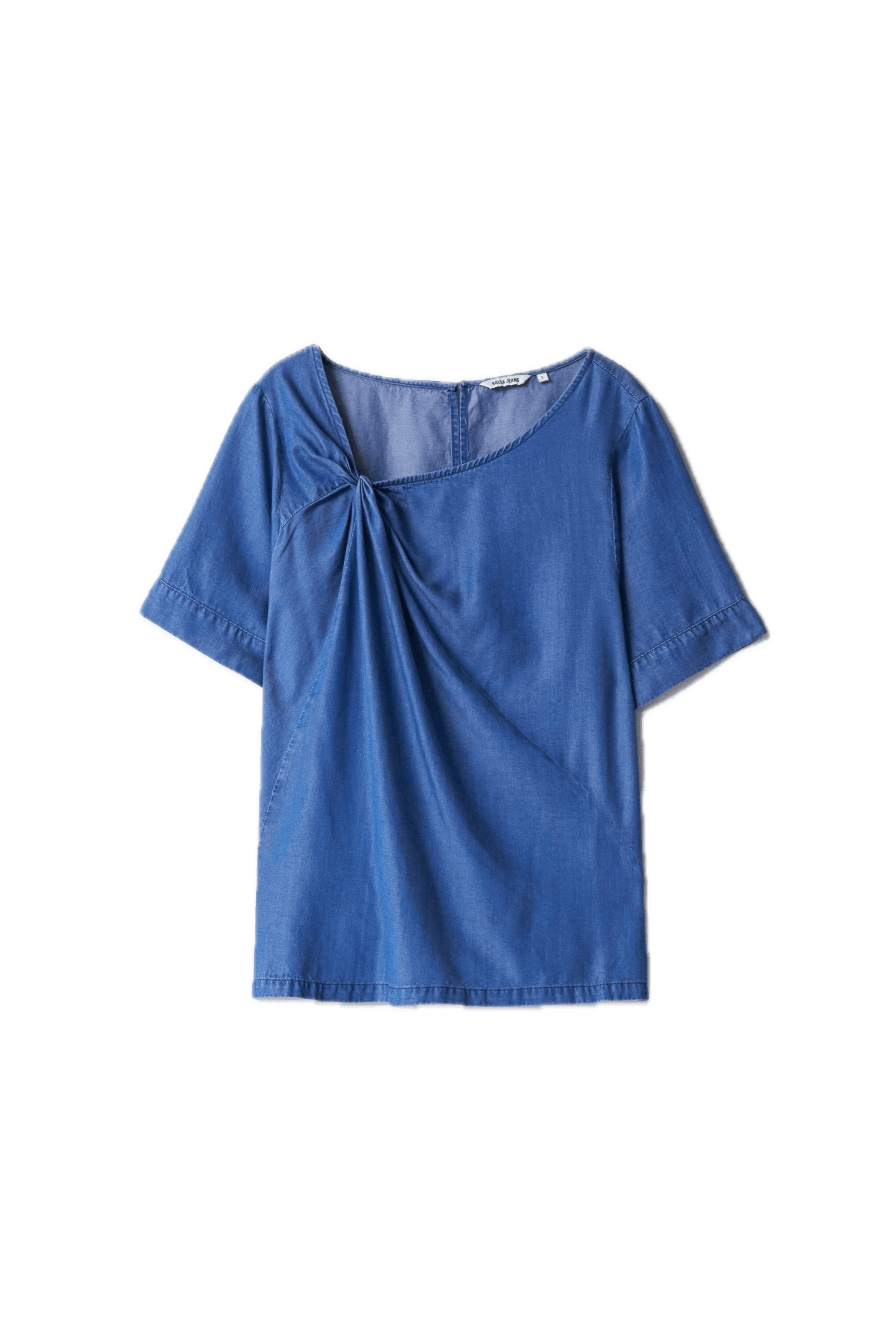 Blusa Salsa Jeans Lightdenim con Detalle Nudo - ECRU