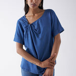 Blusa Salsa Jeans Lightdenim con Detalle Nudo - ECRU