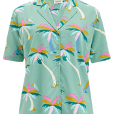 Blusa Sugarhill Santana Green Rainbow Palms - ECRU