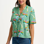 Blusa Sugarhill Santana Green Rainbow Palms - ECRU