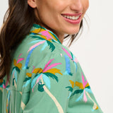 Blusa Sugarhill Santana Green Rainbow Palms - ECRU