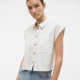 Blusa Vero Moda Luna Cropped - ECRU