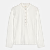 YERSE Chantal Mao Collar T-shirt