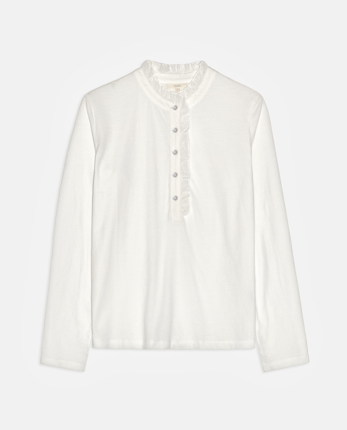 YERSE Chantal Mao Collar T-shirt