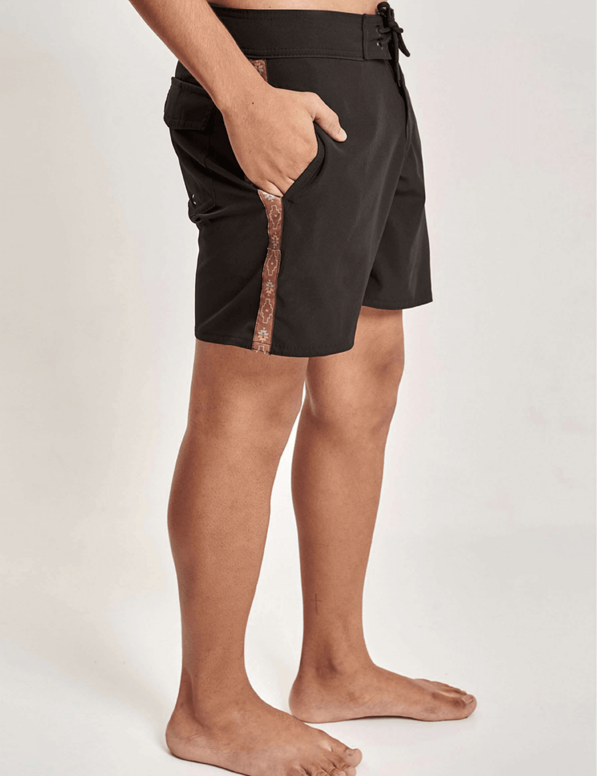 Boardshort Birden Black Tapiz - ECRU