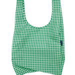 Bolsa Baggu Estándar Reciclada Green Gingham - ECRU