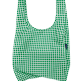 Bolsa Baggu Estándar Reciclada Green Gingham - ECRU