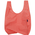 Bolsa Baggu Estándar Reciclada Red Gingham - ECRU