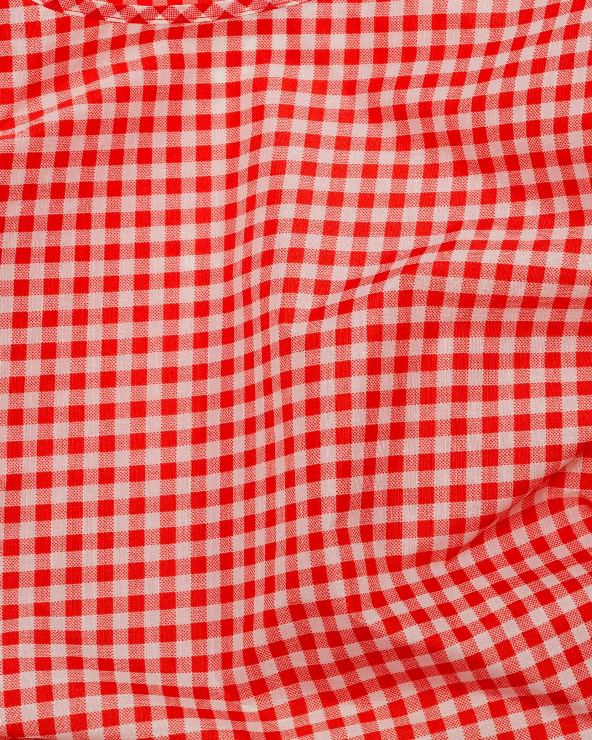 Bolsa Baggu Estándar Reciclada Red Gingham - ECRU